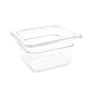 Vogue Polycarbonate 1/6 Gastronorm Container 100mm Clear