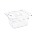 Vogue Polycarbonate 1/6 Gastronorm Container 100mm Clear