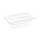 Récipient gastronorme 1/9 en polycarbonate Vogue 65 mm transparent