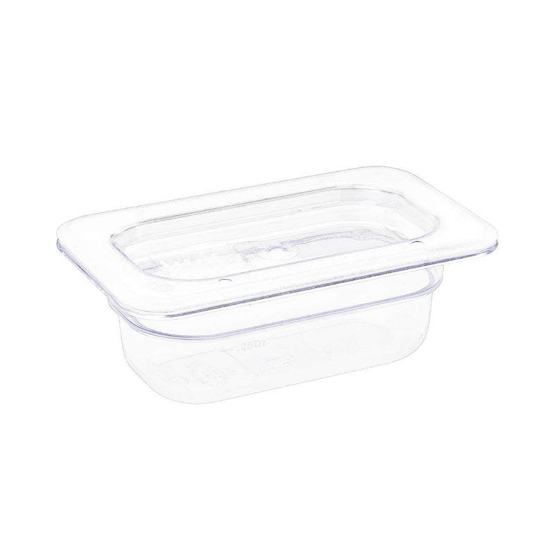 Vogue Polycarbonate 1/9 Gastronorm Container 65mm Clear