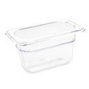 Vogue Polycarbonate 1/9 Gastronorm Container 100mm Clear