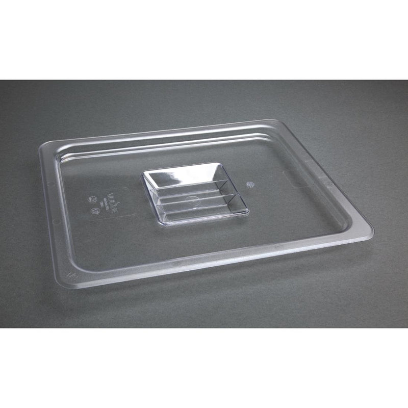 Vogue Polycarbonate 1/2 Gastronorm Lid Clear