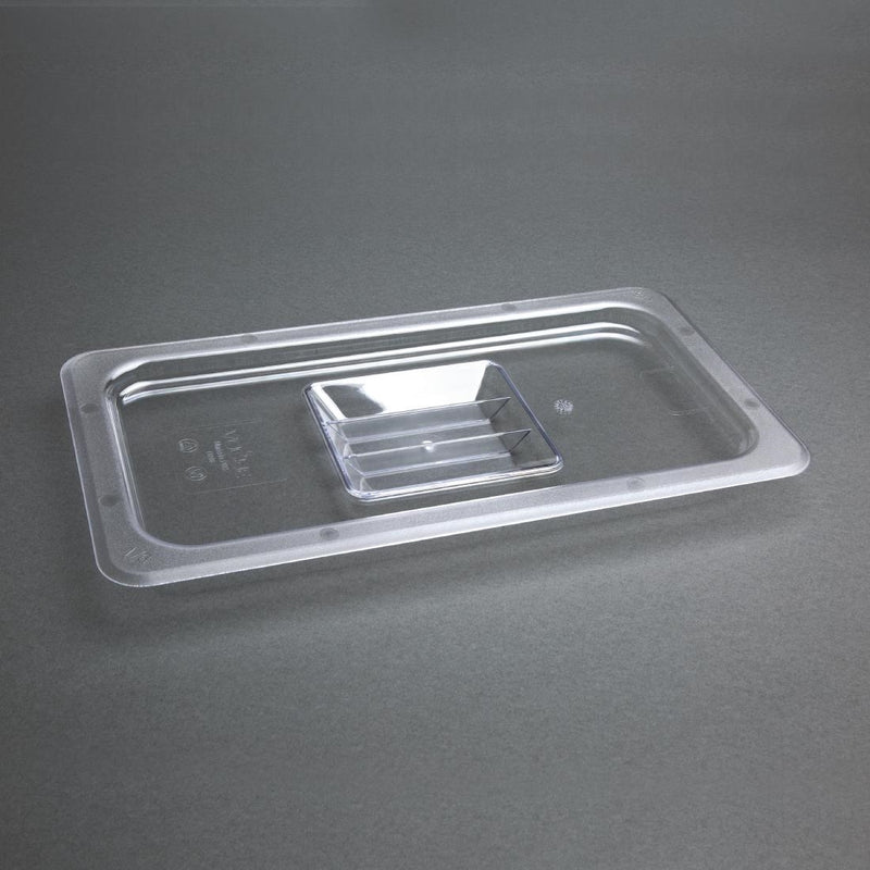 Vogue Polycarbonate 1/3 Gastronorm Lid Clear