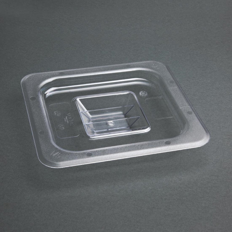 Vogue Polycarbonate 1/6 Gastronorm Lid Clear