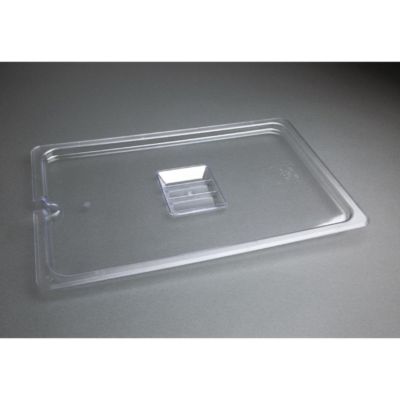 Vogue Polycarbonate 1/1 Gastronorm Lid Notched