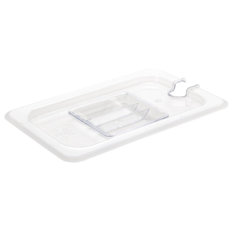 Vogue Polycarbonate 1/4 Gastronorm Lid Notched