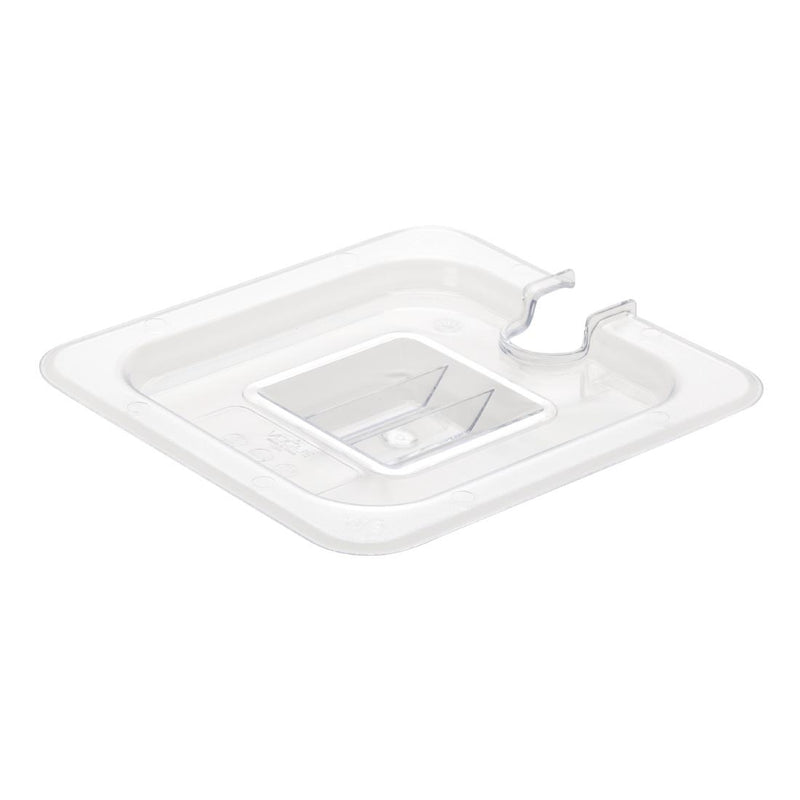 Vogue Polycarbonate 1/6 Gastronorm Lid Notched