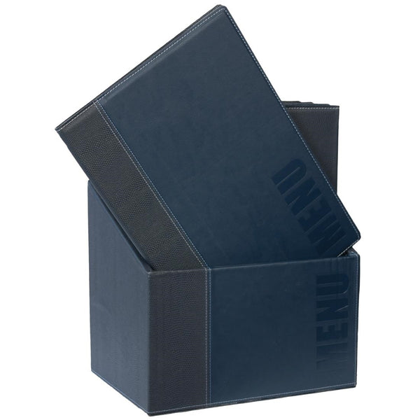 Securit Contemporary Menühüllen und Aufbewahrungsbox, A4, Blau, 20 Stück
