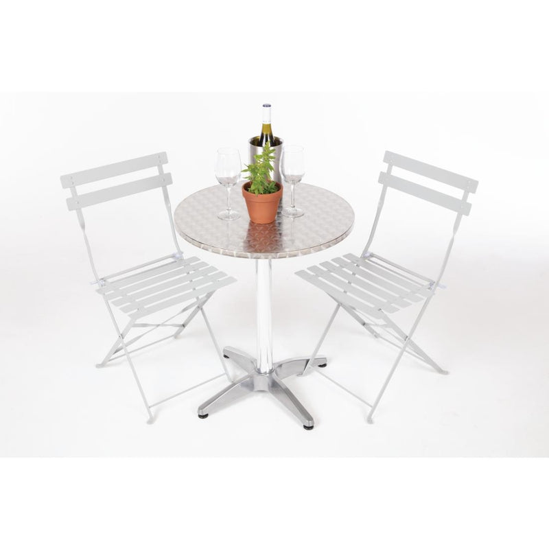 Bolero Round Bistro Table Stainless Steel 600mm