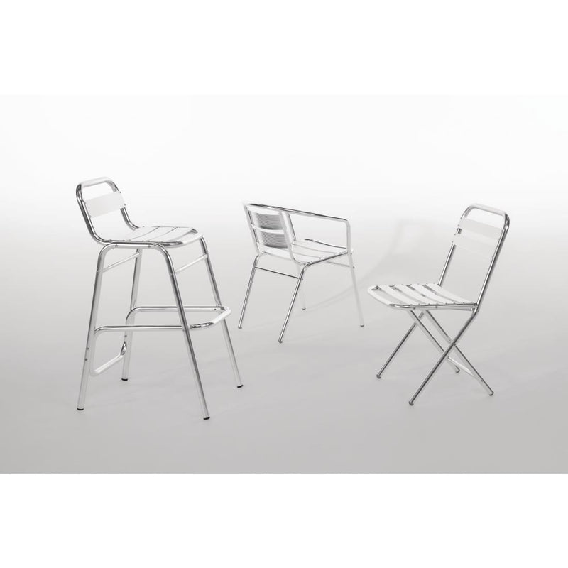 Bolero Aluminium Stacking Chairs (Pack of 4)