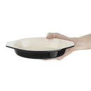 Vogue Black Cast Iron Oval Gratin Dish 650ml