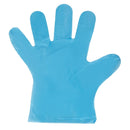 Einweg-Handschuhe aus puderfreiem Polyethylen, blau (100 Stück)