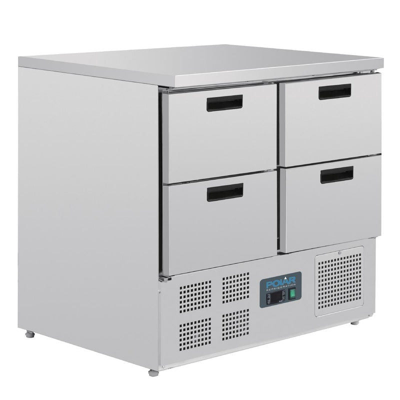 Polar G-Serie 4 Schubladen-Thekenkühlschrank 240Ltr