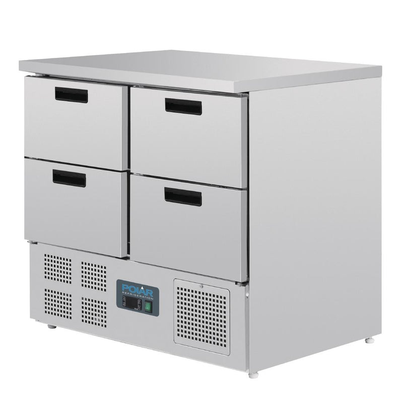 Polar G-Serie 4 Schubladen-Thekenkühlschrank 240Ltr