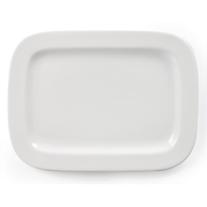 Olympia Whiteware Rounded Rectangular Plates 230mm (Pack of 12)