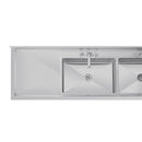 Vogue Stainless Steel Double Sink with Double Drainer 2400mm