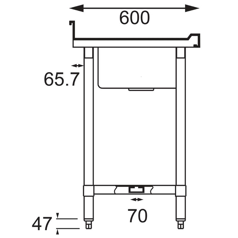 Vogue Stainless Steel Double Sink with Double Drainer 2400mm