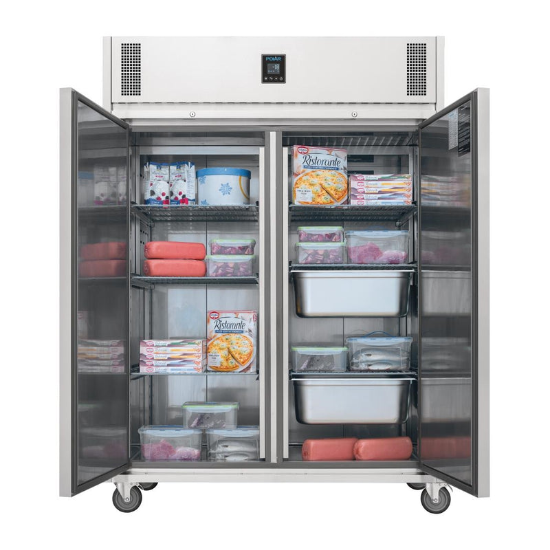 Polar U-Serie Premium Doppeltür-Gefrierschrank 1170Ltr