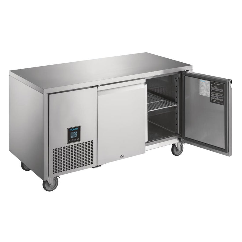 Polar U-Serie Premium Doppeltür-Thekenkühlschrank 267Ltr