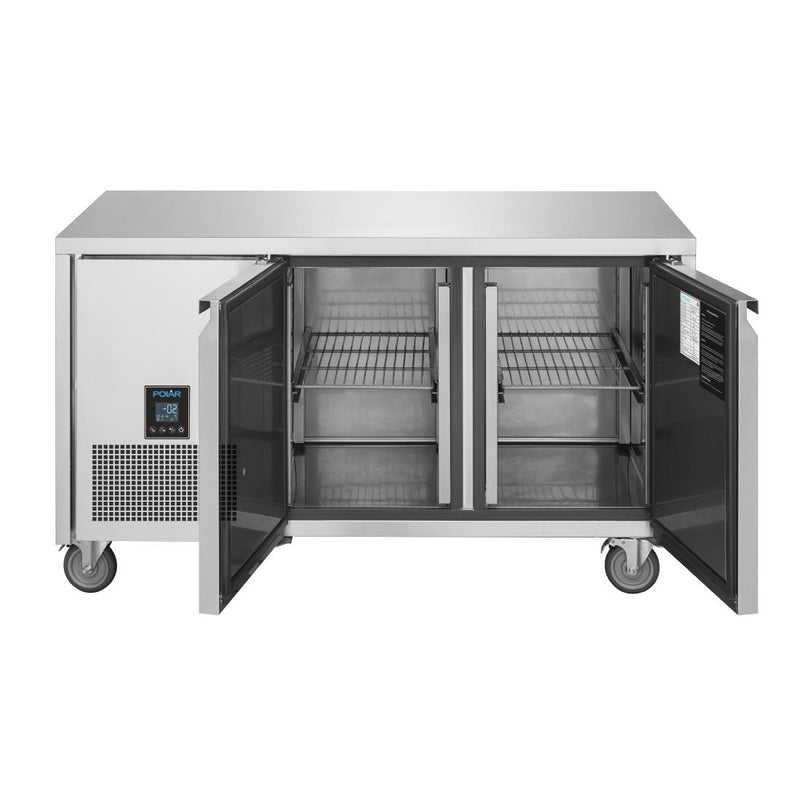 Polar U-Serie Premium Doppeltür-Thekenkühlschrank 267Ltr