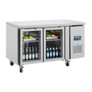 Polar U-Series 2 Door Counter Fridge with Glass Doors