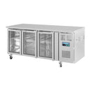 Polar U-Series 3 Door Counter Fridge with Glass Doors