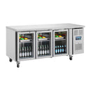 Polar U-Series 3 Door Counter Fridge with Glass Doors
