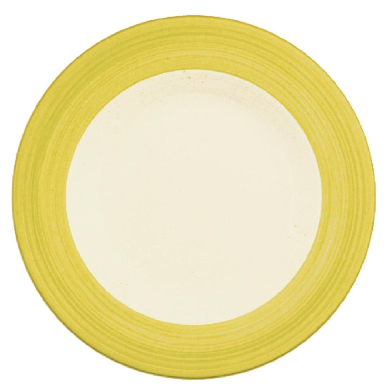Steelite Rio Yellow Slimline-Platten, 230 mm, 24 Stück