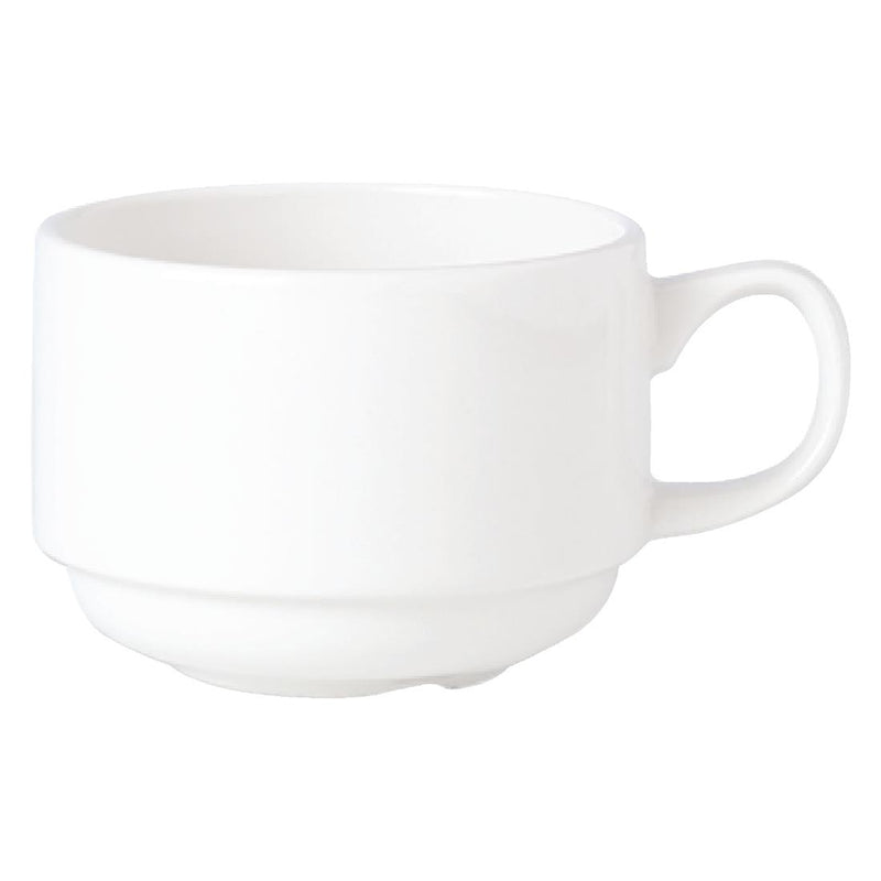 Steelite Simplicity White Stacking Espresso Cups 100ml (Pack of 12)