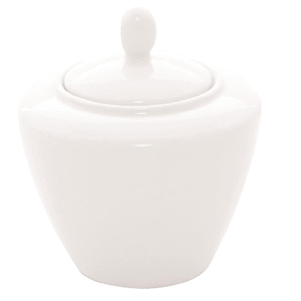 Steelite Simplicity White Covered Sugar Bowls (Pack of 6)