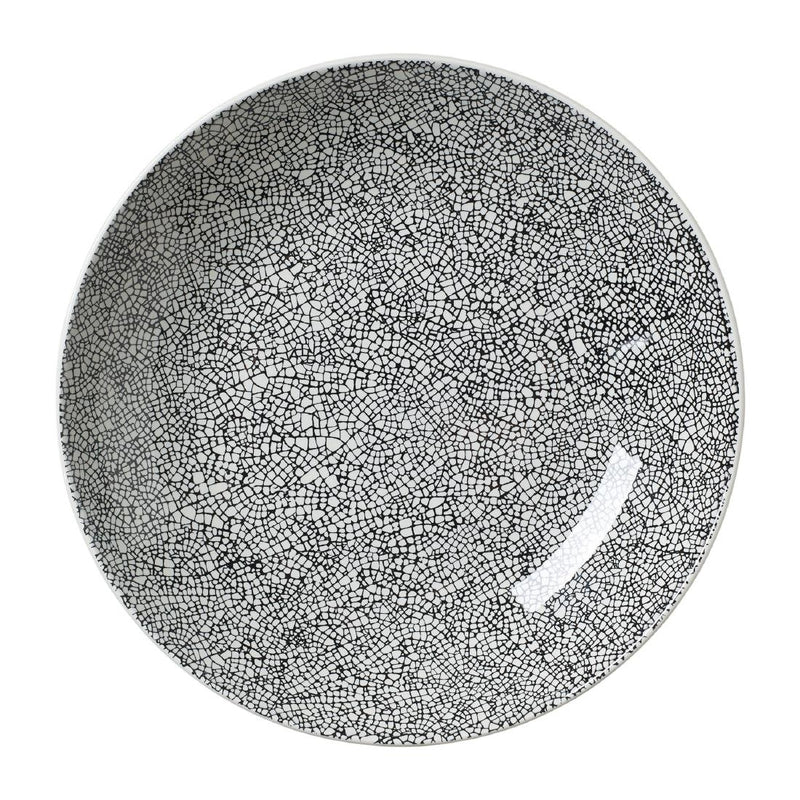 Steelite Ink Crackle Black Coupe Schüsseln, 253 mm, 12 Stück