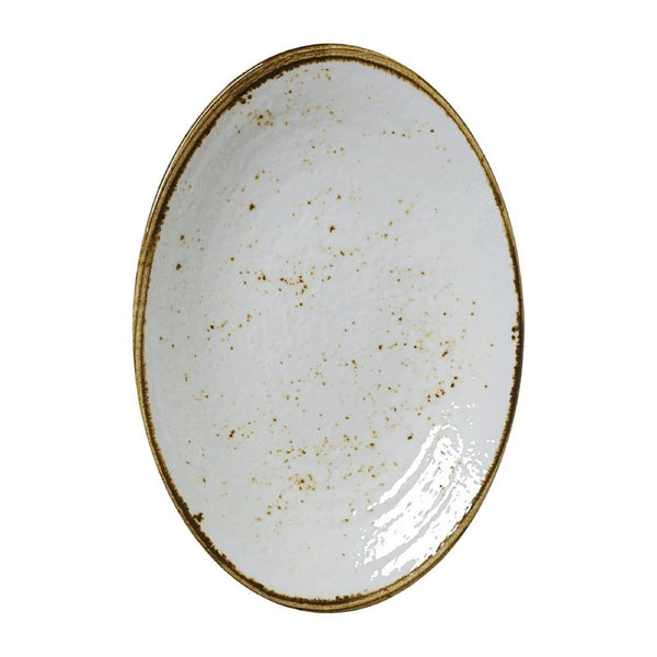 Steelite Craft Ovale Coupe-Teller aus Melamin, Weiß, 324 mm, 6 Stück