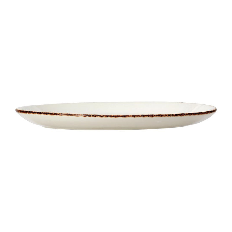 Steelite Brown Dapple Oval Coupe Plates 280mm (Pack of 12)