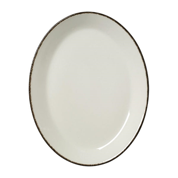 Steelite Charcoal Dapple Oval Coupe Plates 280mm (Pack of 12)