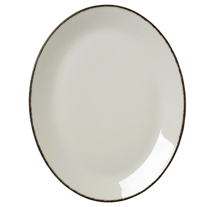 Steelite Charcoal Dapple Oval Coupe Plates 342mm (Pack of 12)