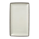 Steelite Charcoal Dapple Rechteckige drei Teller 330 x 190 mm (6er-Pack)