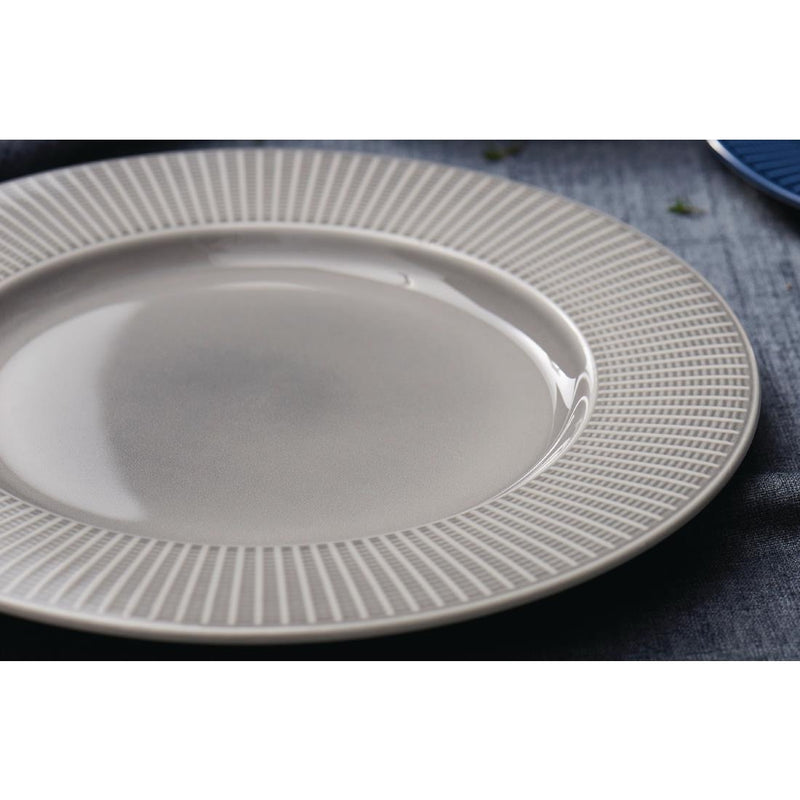 Steelite Willow Mist Gourmet Plates Large Well Grey 285mm (Pack of 6)