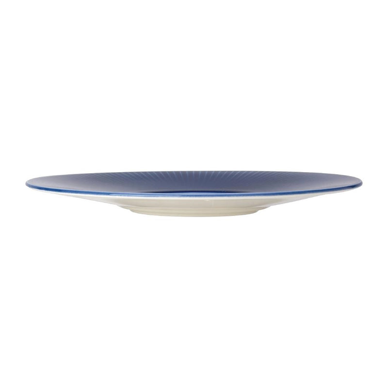 Steelite Willow Azure Gourmet Plates Small Well Blue 285mm (Pack of 6)