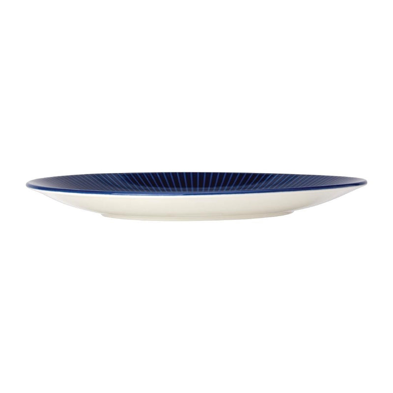 Steelite Willow Azure Gourmet Coupe Plates Blue 280mm (Pack of 6)
