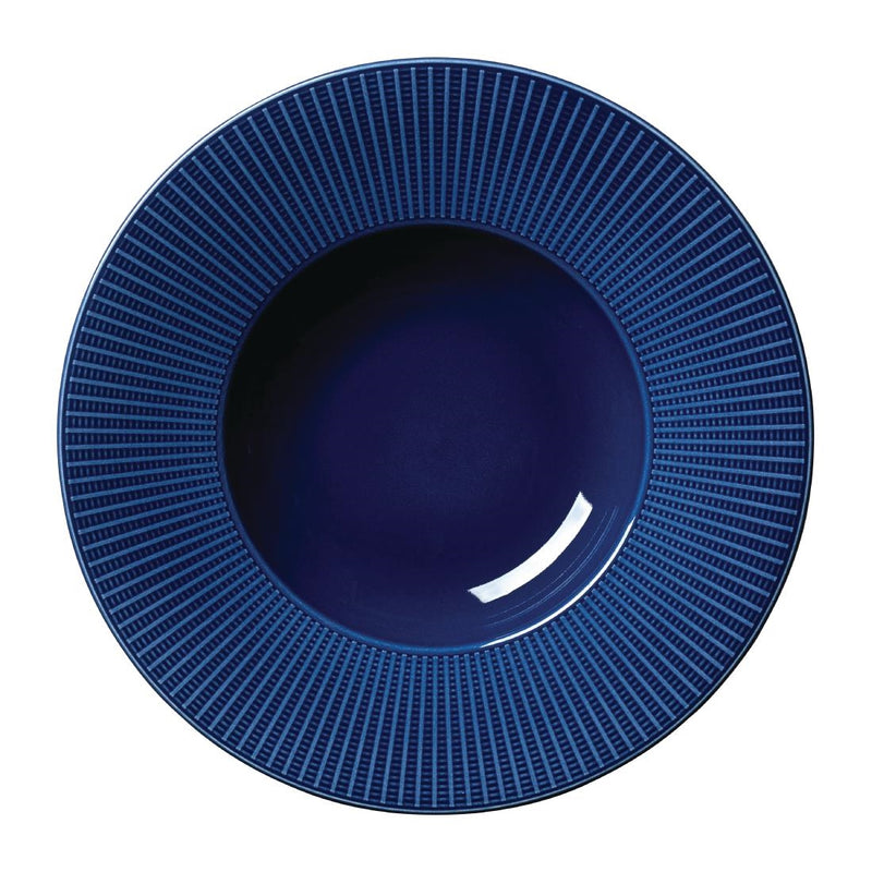 Steelite Willow Azure Gourmet Deep Rimmed Bowls Blue 285mm (Pack of 6)