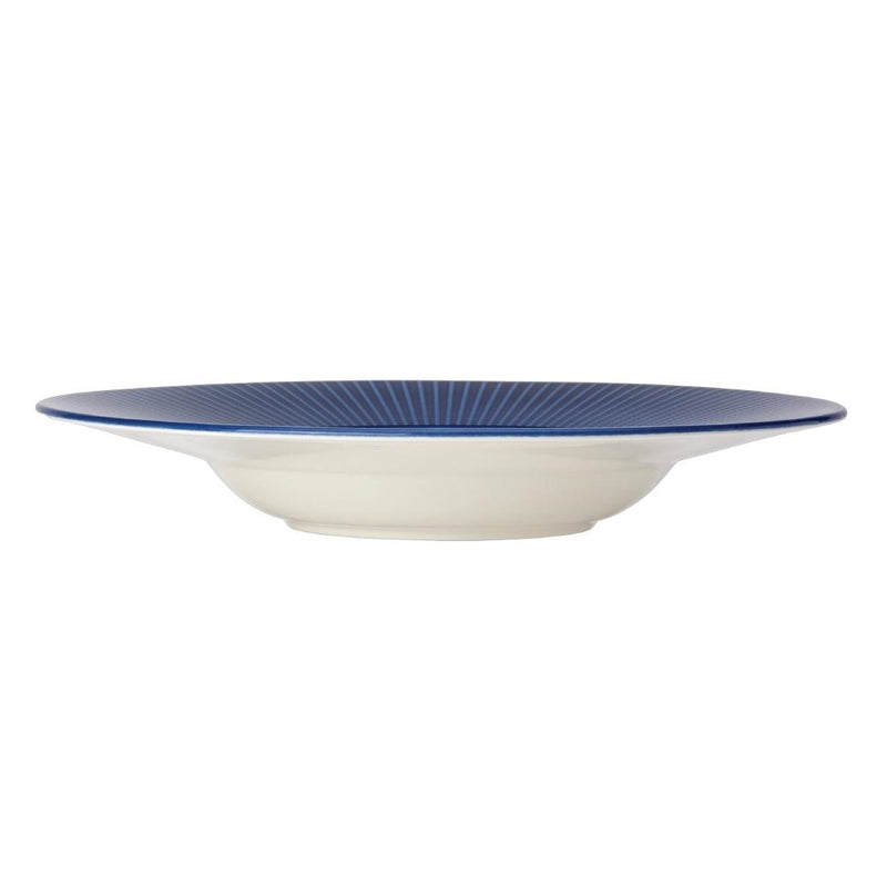 Steelite Willow Azure Gourmet Deep Rimmed Bowls Blue 285mm (Pack of 6)