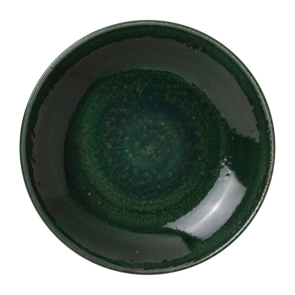 Steelite Vesuvius Coupe Schalen, gebrannter Smaragd, 253 mm, 12 Stück