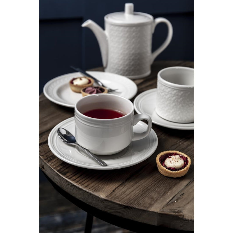 Steelite Bead Coffee Saucers 118mm (Pack of 12)