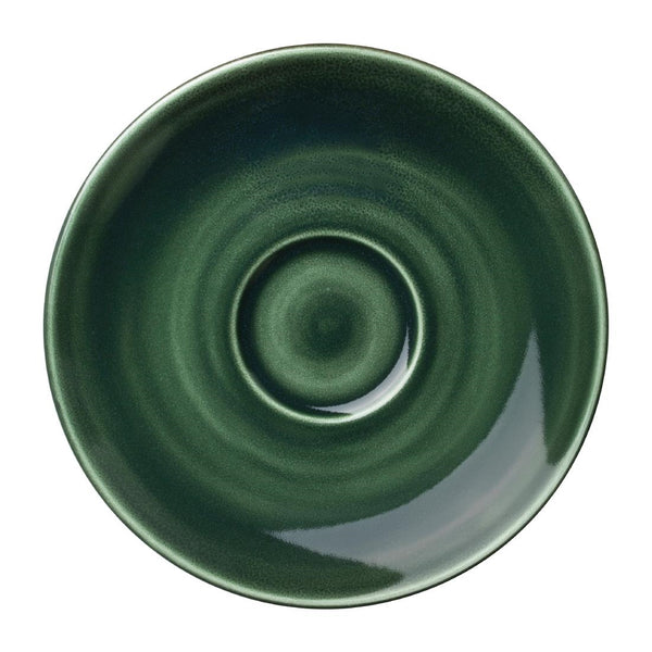 Steelite Vesuvius Burnt Emerald Saucers 152mm (Pack of 12)