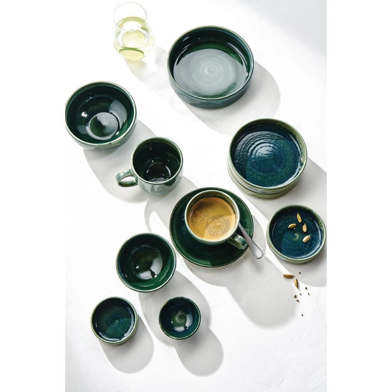 Steelite Aurora Vesuvius Burnt EmeraldTulip Bowls 103mm (Pack of 12)