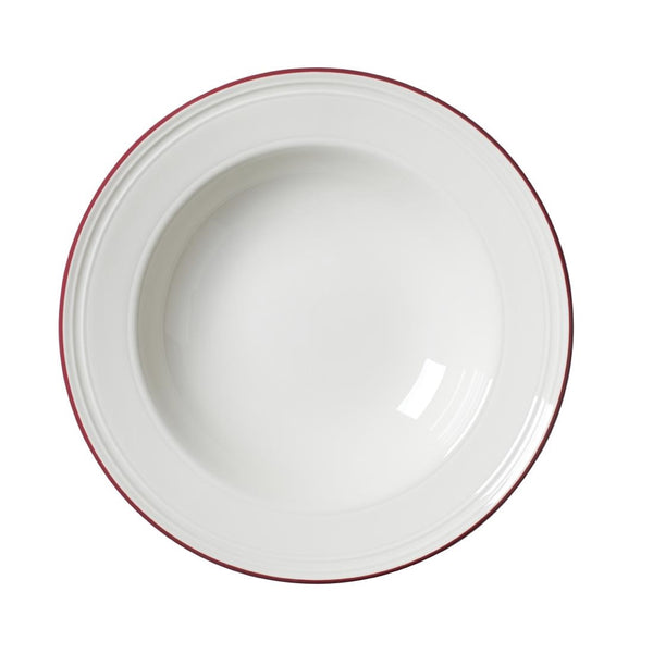 Steelite Bead Maroon Band Pasta Plates 240mm (Pack of 12)