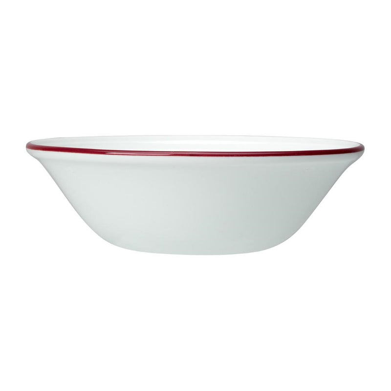 Steelite Bead Maroon Band Oatmeal Bowls 165mm (Pack of 12)