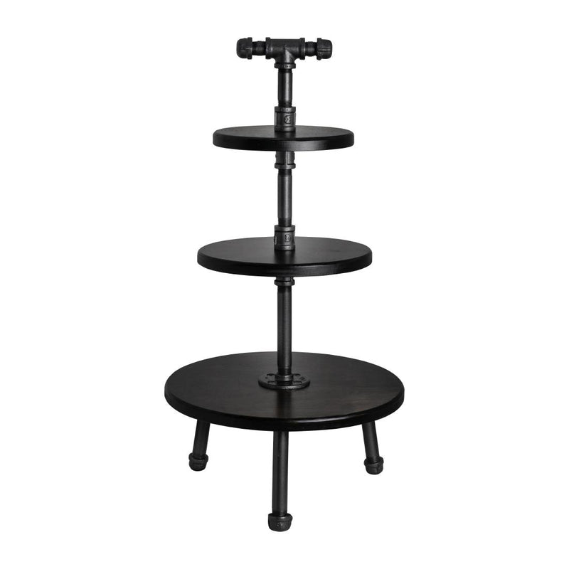 Steelite Gun Metal Pipe Stand 3-Tier 355x674mm