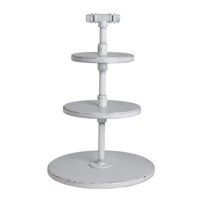 Steelite Aged White Pipe Stand 3-Tier 355x509mm