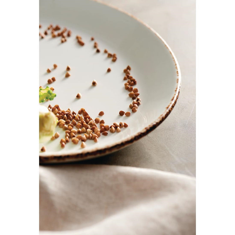 Steelite Brown Dapple Coupe Plates 203mm (Pack of 24)